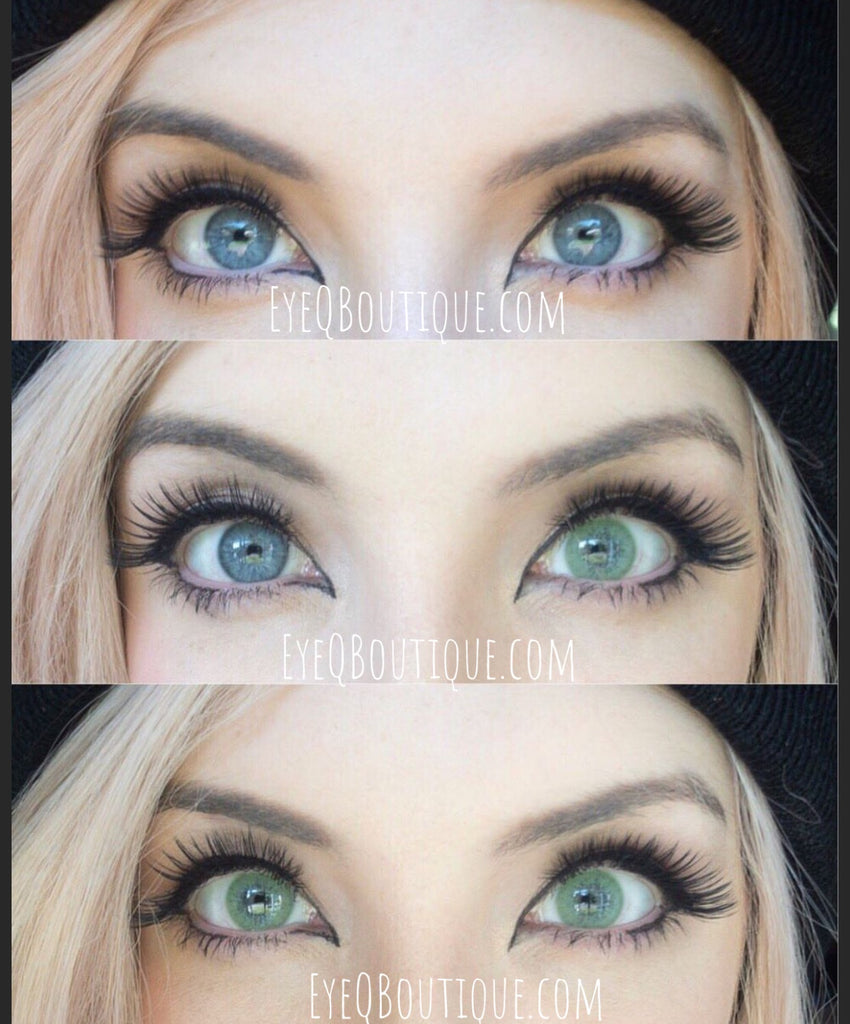 FRESHTONE SUPER NATURALS ICY GREEN COSMETIC COLORED CONTACT LENSES FREE SHIPPING - EyeQ Boutique
