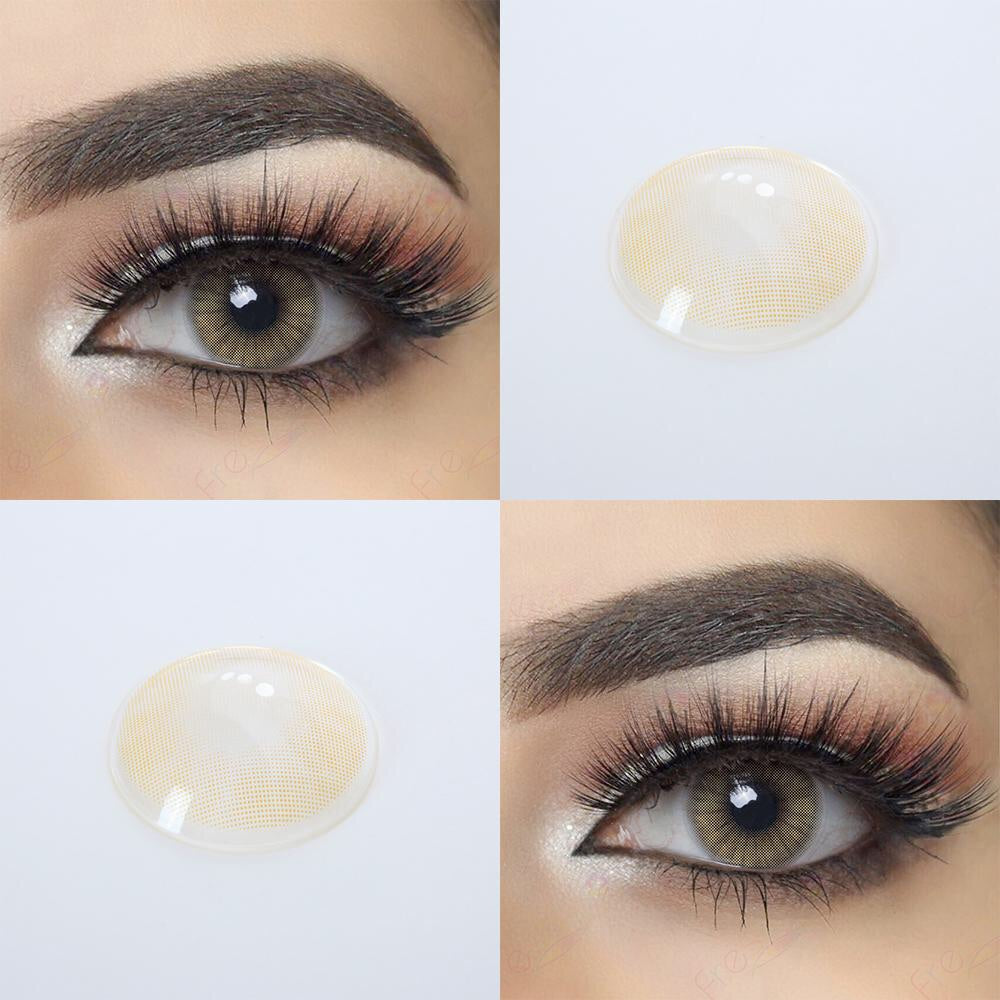 FRESHGO HIDROCOR AMBER COSMETIC COLORED CONTACT LENSES FREE SHIPPING - EyeQ Boutique