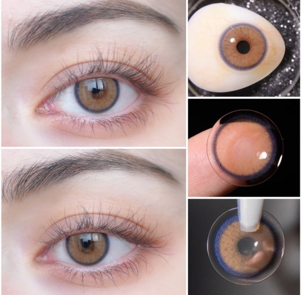 FRESHLADY X BROWN FLARE COSMETIC COLORED CONTACT LENSES (ME75-1)