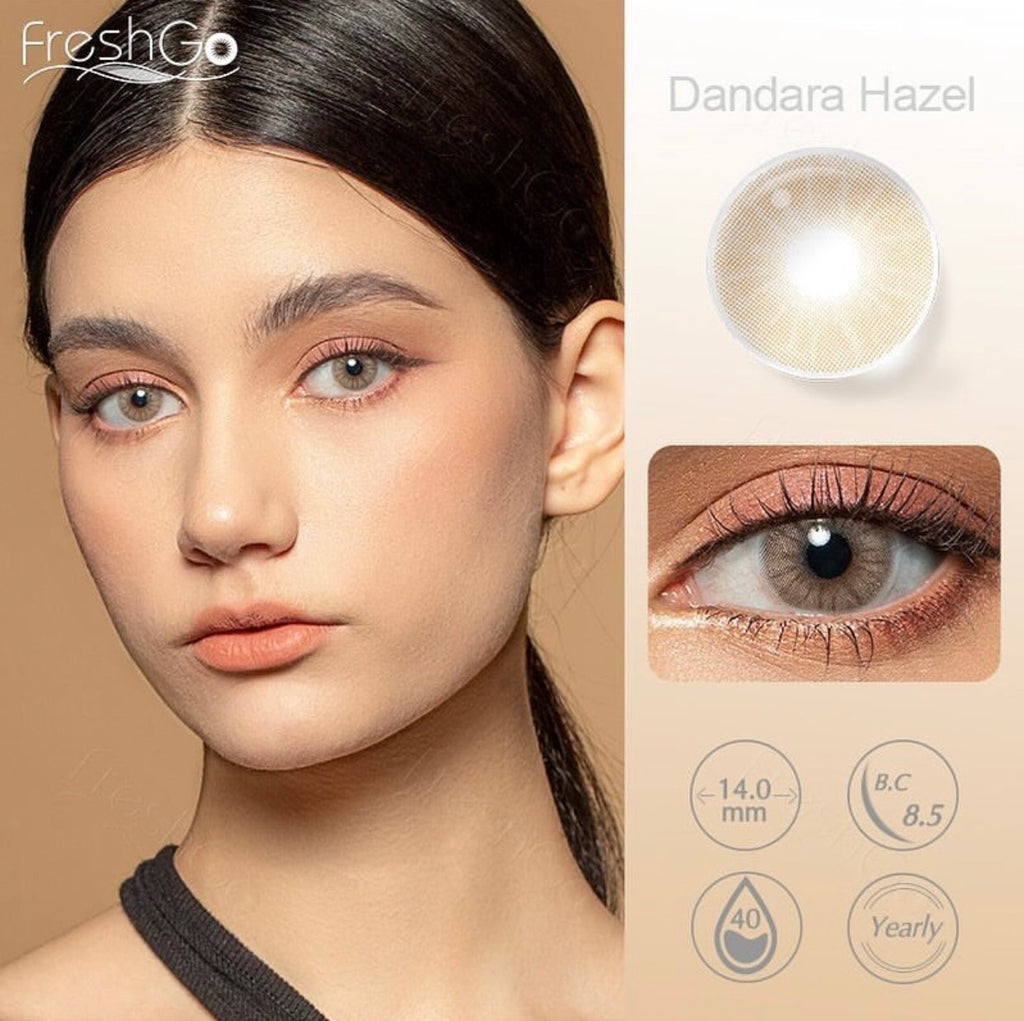 FRESHGO HIDROCOR GEN 3 DANDARA HAZEL COSMETIC COLORED CONTACT LENSES - EyeQ Boutique