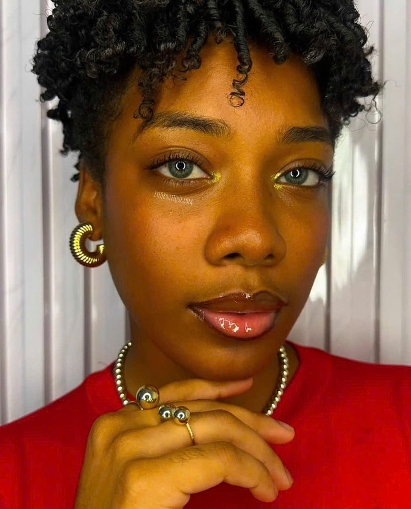 FRESHLADY DNA TAYLOR GREEN GRAY (GREY) COSMETIC COLORED CONTACT LENSES - EyeQ Boutique