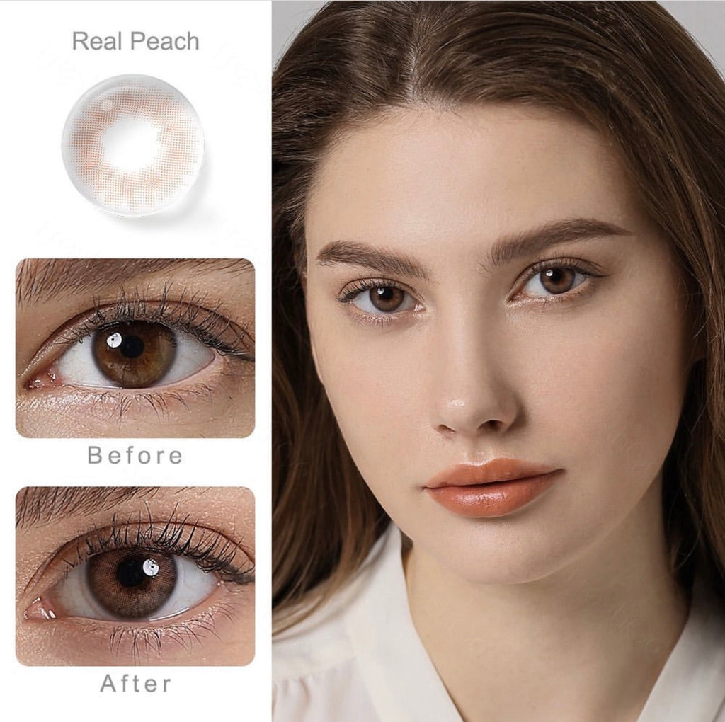 FRESHGO SPANISH SERIES REAL PEACH COSMETIC COLORED CONTACT LENSES - EyeQ Boutique