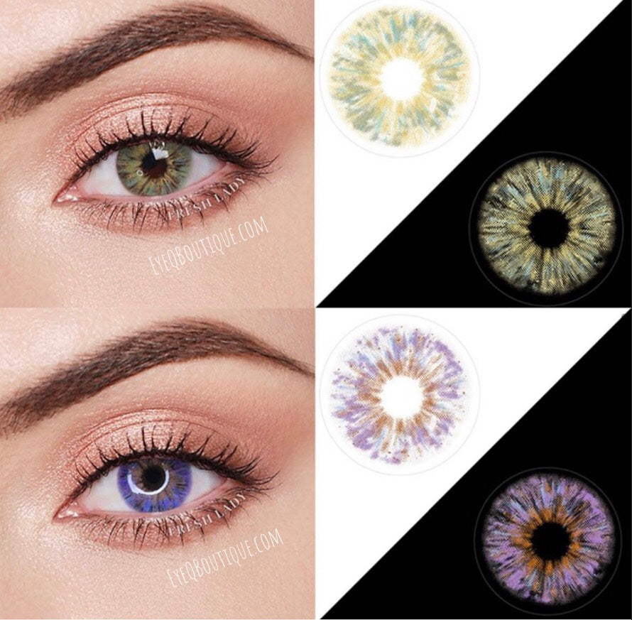 FRESHLADY MONET PURPLE (VIOLET) COSMETIC COLORED CONTACT LENSES - EyeQ Boutique