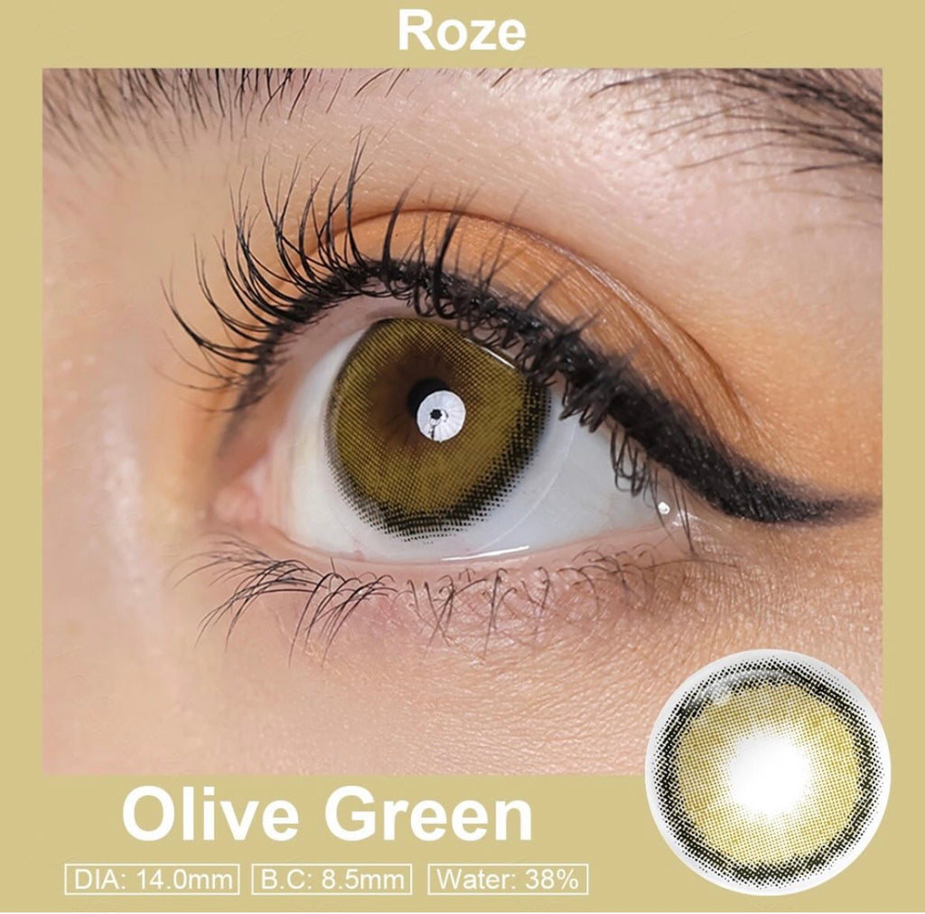 FRESHGO OLIVE GREEN COSMETIC COLORED CONTACT LENSES - EyeQ Boutique