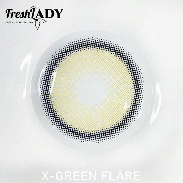 FRESHLADY X GREEN FLARE COSMETIC COLORED CONTACT LENSES (ME75-2)