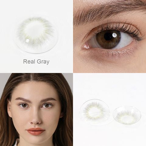FRESHGO SPANISH SERIES REAL GRAY (GREY) COSMETIC COLORED CONTACT LENSES