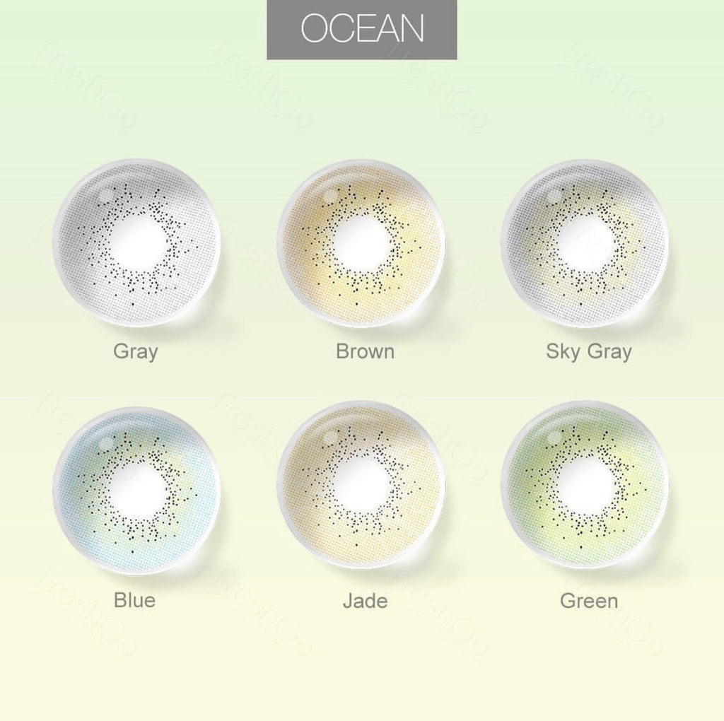 FRESHGO OCEAN SERIES GRAY (GREY) COSMETIC COLORED CONTACT LENSES - EyeQ Boutique