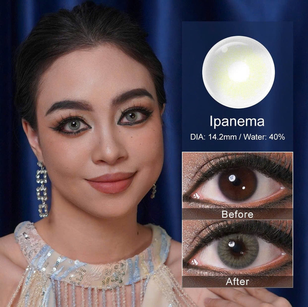 FRESHGO IPANEMA (GRAY) (GREY) COSMETIC COLORED CONTACT LENSES - EyeQ Boutique