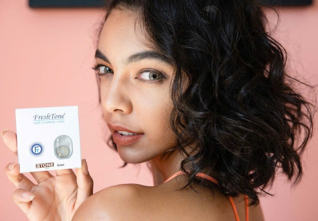 FRESHTONE DIVA BROWN COSMETIC COLORED CONTACT LENSES