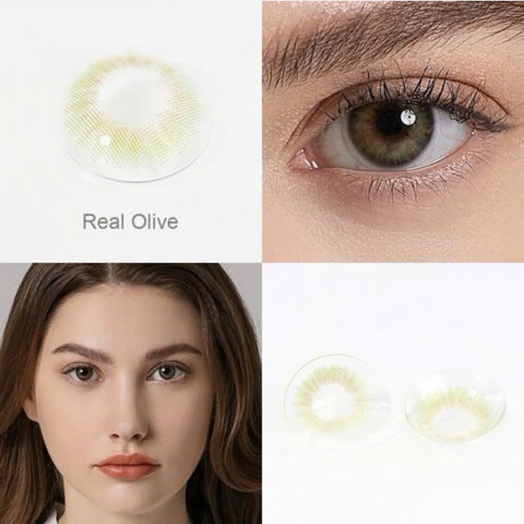 FRESHGO SPANISH SERIES REAL OLIVE (GREEN) COSMETIC COLORED CONTACT LENSES