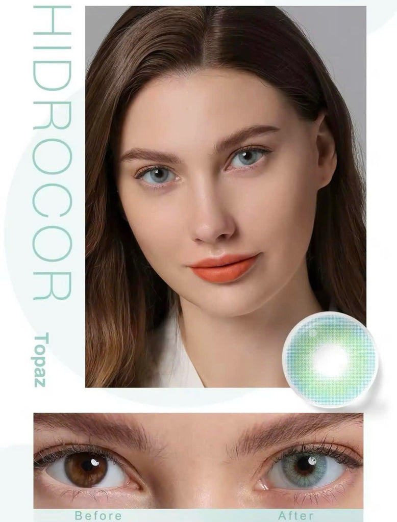 FRESHGO HIDROCOR TOPAZ (BLUE) COSMETIC COLORED CONTACT LENSES