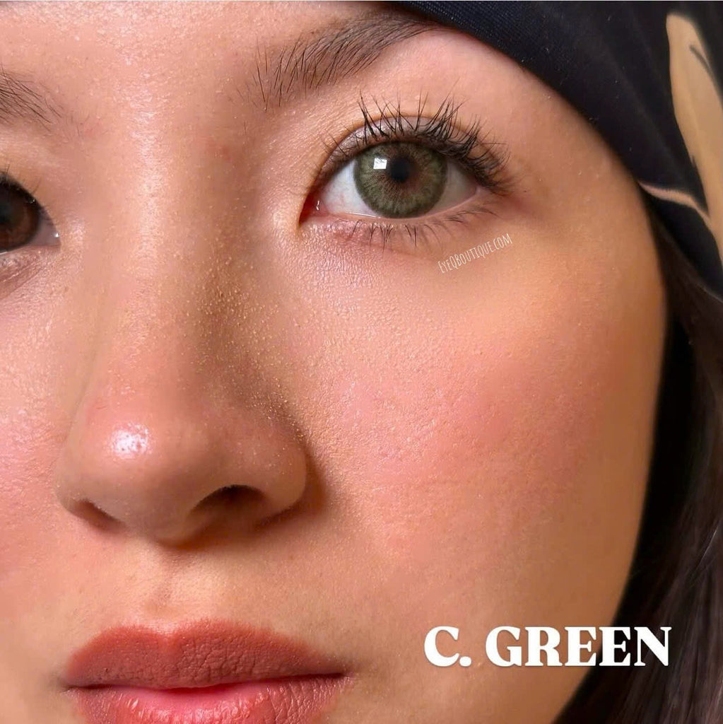 FRESHLADY CLEOPATRA GREEN COSMETIC COLORED CONTACT LENSES (Mi22-2)