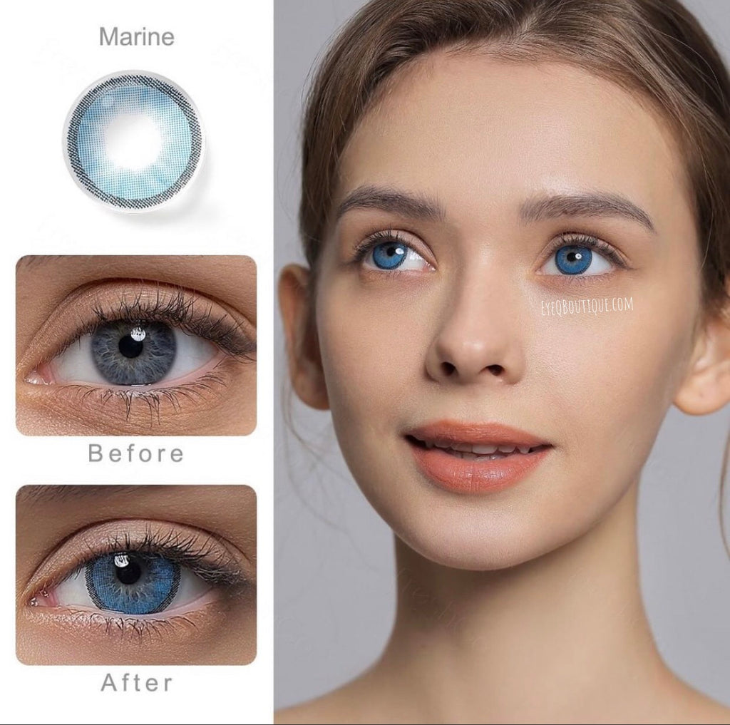 FRESHGO HIDROCHARME BLUE (MARINE) COSMETIC COLORED CONTACT LENSES FREE SHIPPING - EyeQ Boutique