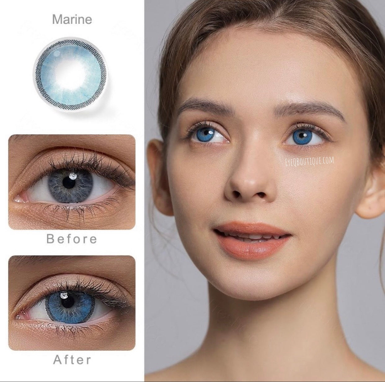 その他 marine eyes chamomile LP color FRESHGO HIDROCHARME BLUE (MARINE) COSMETIC COLORED CONTACT LENSES