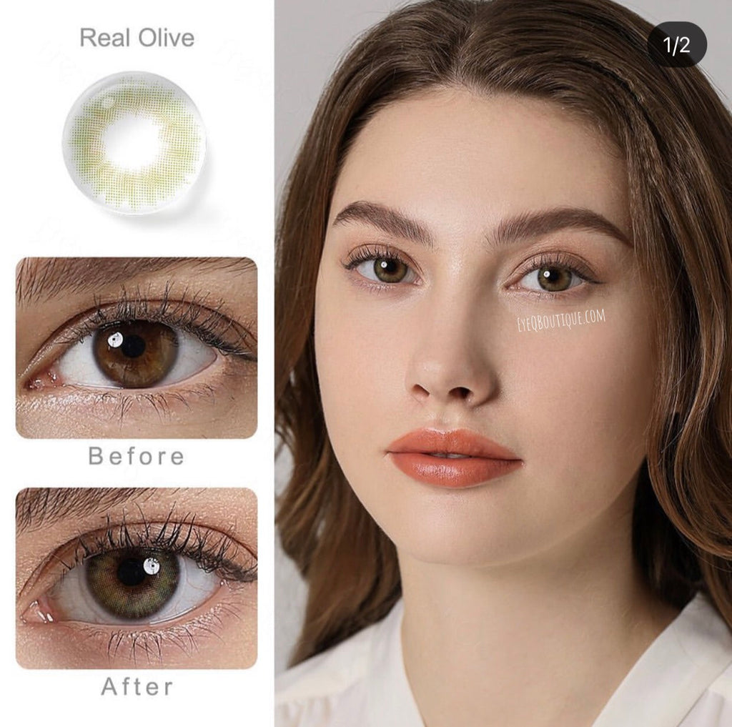 FRESHGO SPANISH SERIES REAL OLIVE COSMETIC COLORED CONTACT LENSES FREE SHIPPING - EyeQ Boutique