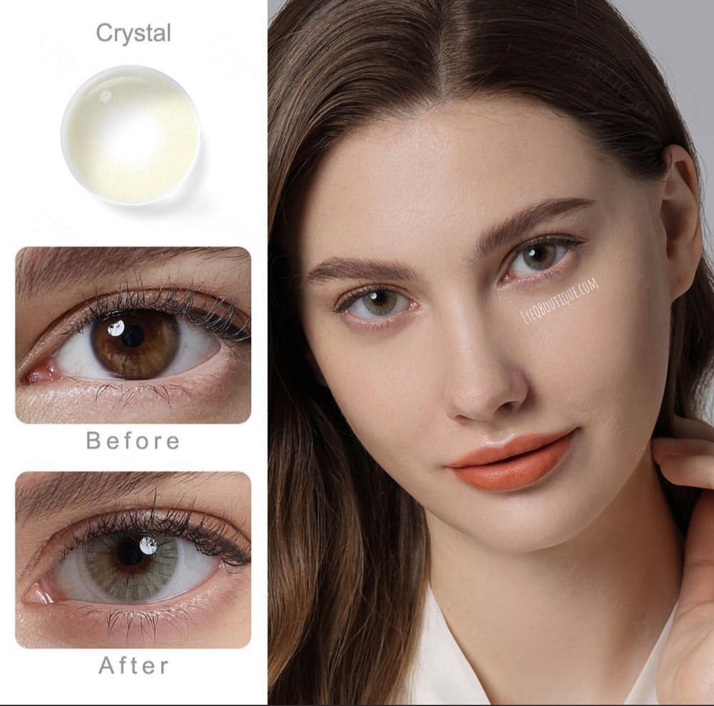 FRESHGO HIDROCOR CRYSTAL (YELLOW) COSMETIC COLORED CONTACT LENSES FREE SHIPPING - EyeQ Boutique