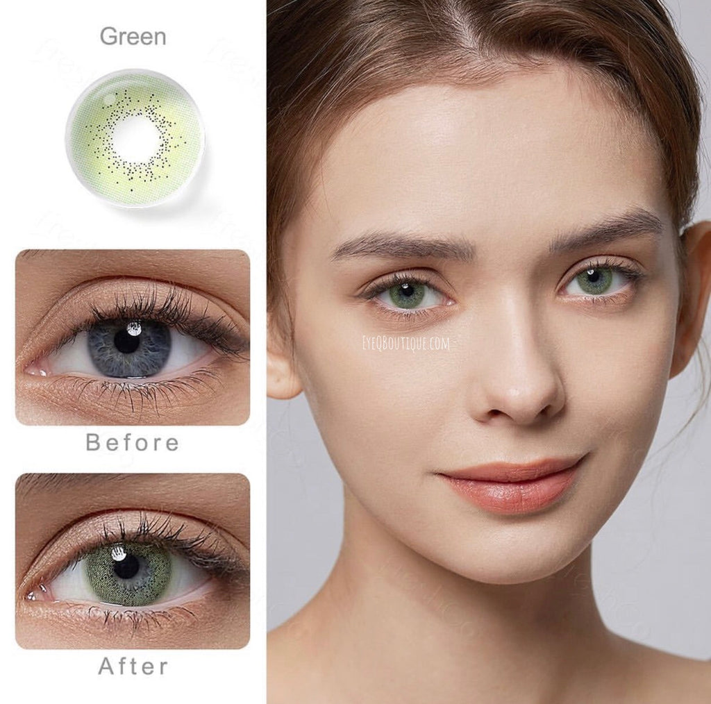 FRESHGO OCEAN SERIES GREEN COSMETIC COLORED CONTACT LENSES FREE SHIPPING - EyeQ Boutique