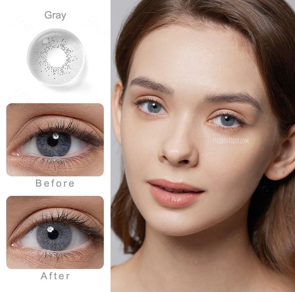 FRESHGO OCEAN SERIES GRAY (GREY) COSMETIC COLORED CONTACT LENSES FREE SHIPPING - EyeQ Boutique