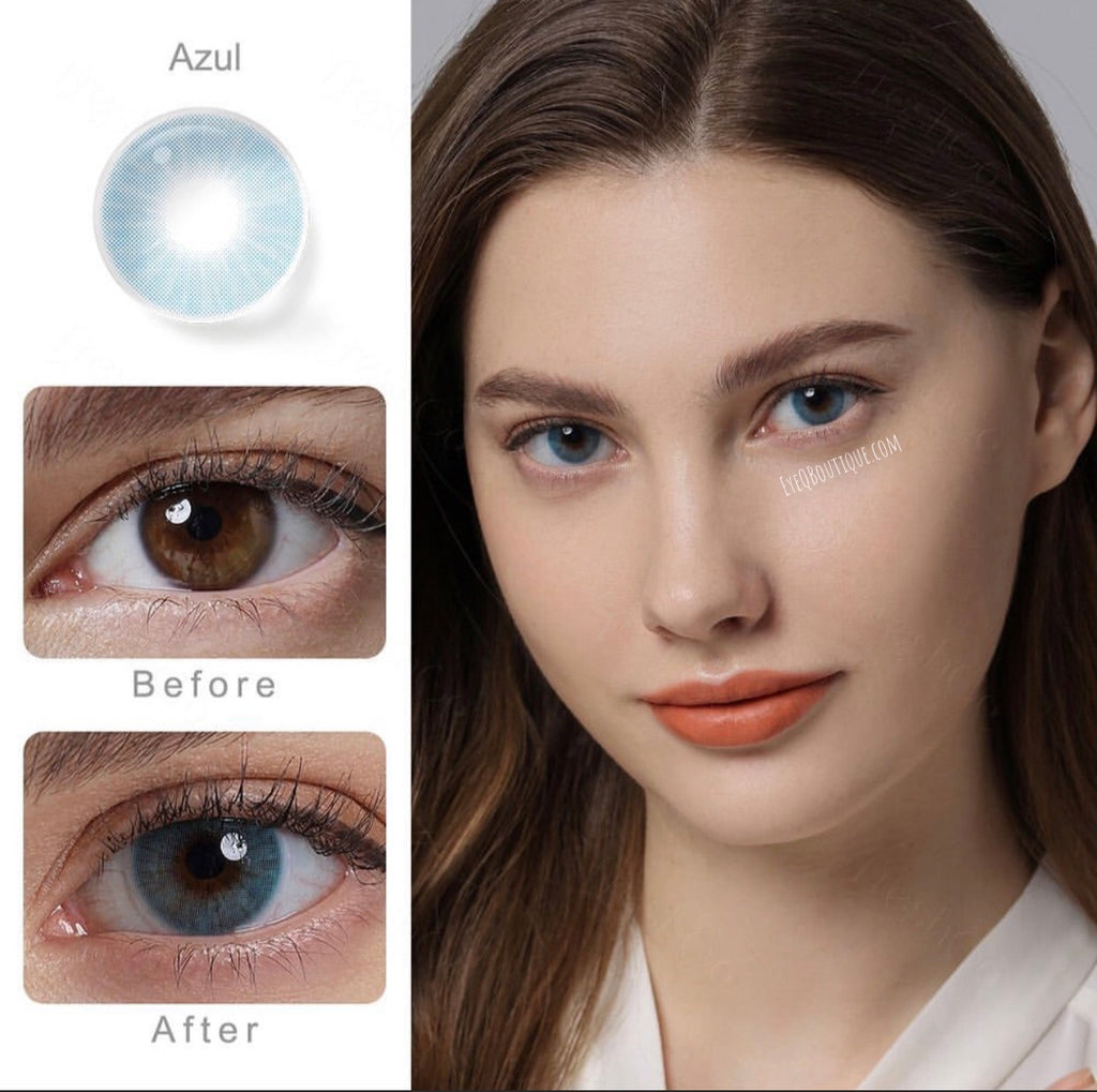 FRESHGO HIDROCOR AZUL COSMETIC COLORED CONTACT LENSES FREE SHIPPING - EyeQ Boutique