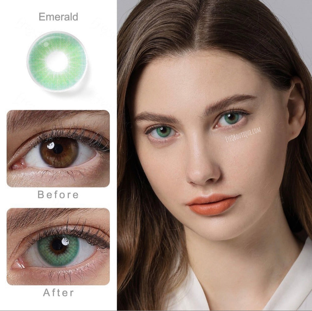 FRESHGO HIDROCOR EMERALD COSMETIC COLORED CONTACT LENSES FREE SHIPPING - EyeQ Boutique