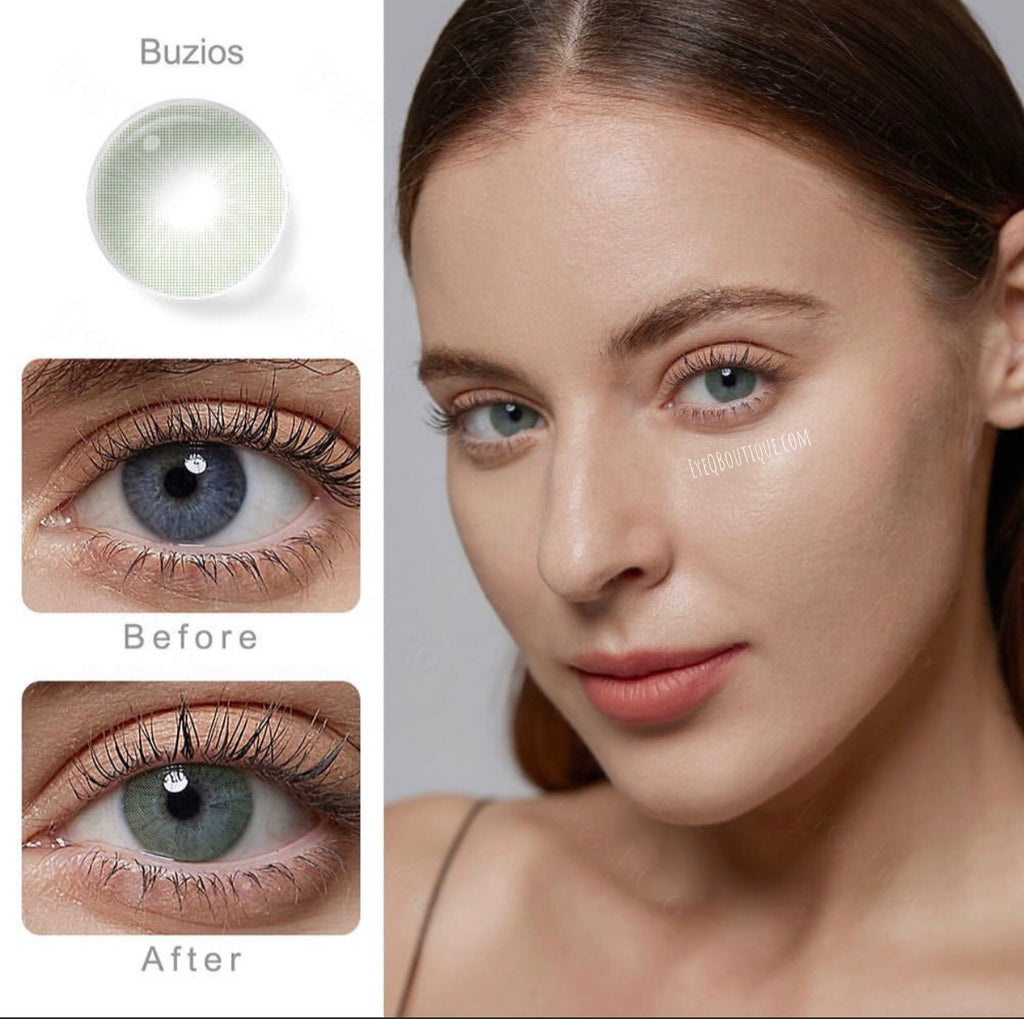 FRESHGO BUZIOS GREEN COSMETIC COLORED CONTACT LENSES FREE SHIPPING - EyeQ Boutique