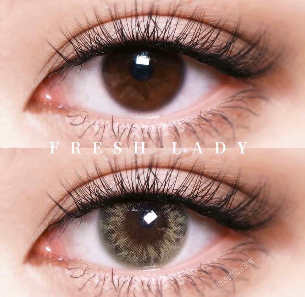 FRESHLADY DNA TAYLOR BROWN HAZEL COLORED CONTACT LENSES COSMETIC FREE SHIPPING - EyeQ Boutique