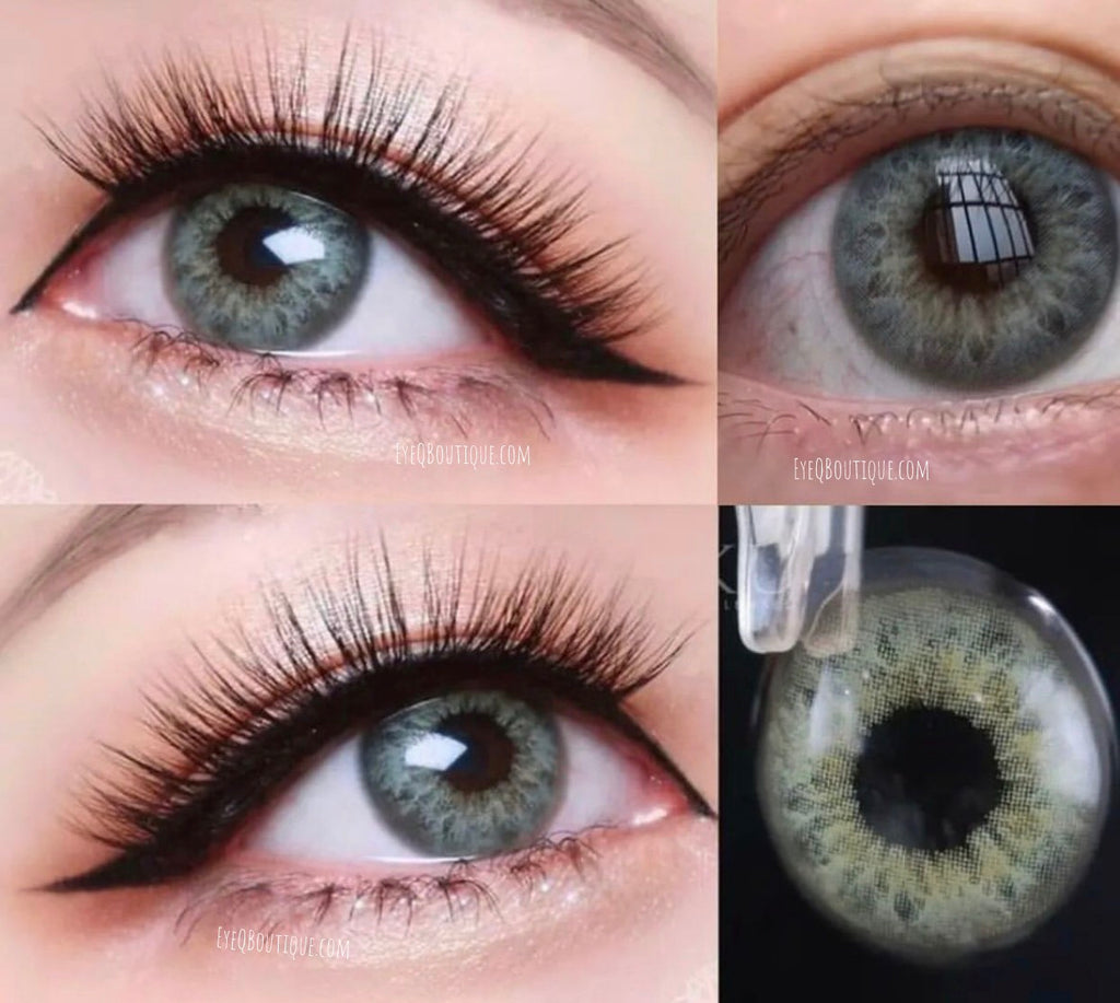 FRESHLADY DNA TAYLOR GREEN GRAY (GREY) COLORED CONTACT LENSES COSMETIC FREE SHIPPING - EyeQ Boutique