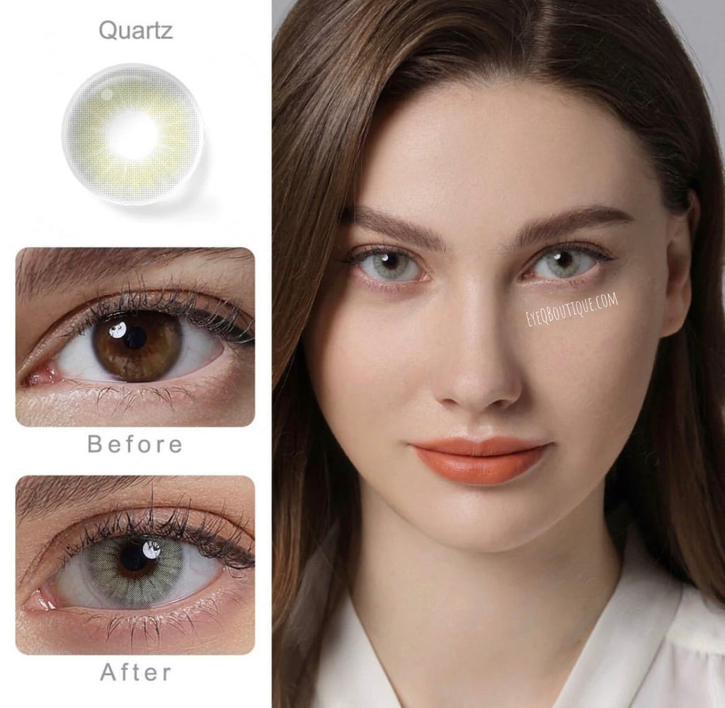 FRESHGO HIDROCOR QUARTZ (GREY GRAY) COSMETIC COLORED CONTACT LENSES FREE SHIPPING - EyeQ Boutique