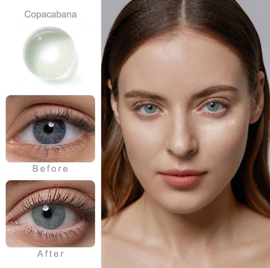 FRESHGO COPACABANA GREEN COSMETIC COLORED CONTACT LENSES FREE SHIPPING - EyeQ Boutique