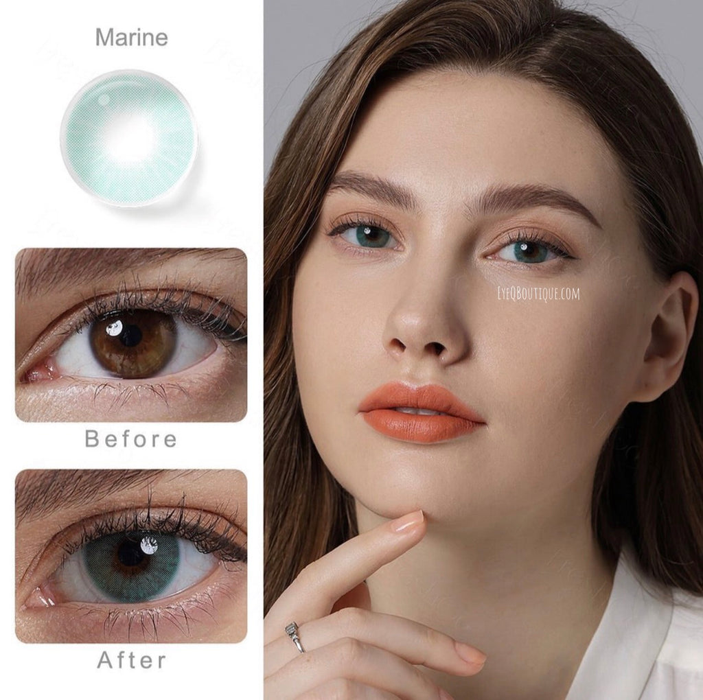 FRESHGO HIDROCOR MARINE (BLUE) COSMETIC COLORED CONTACT LENSES FREE SHIPPING - EyeQ Boutique