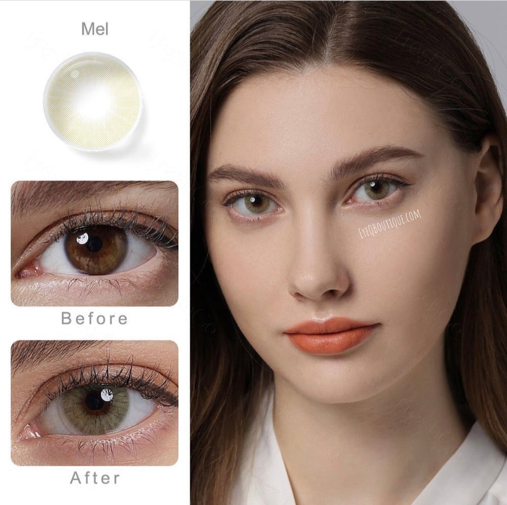 FRESHGO HIDROCOR MEL (YELLOW) COSMETIC COLORED CONTACT LENSES FREE SHIPPING - EyeQ Boutique