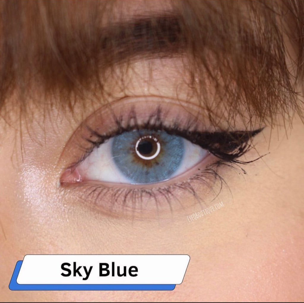 FRESHTONE SUPER NATURALS SKY BLUE COSMETIC COLORED CONTACT LENSES (HIDROCOR) - EyeQ Boutique