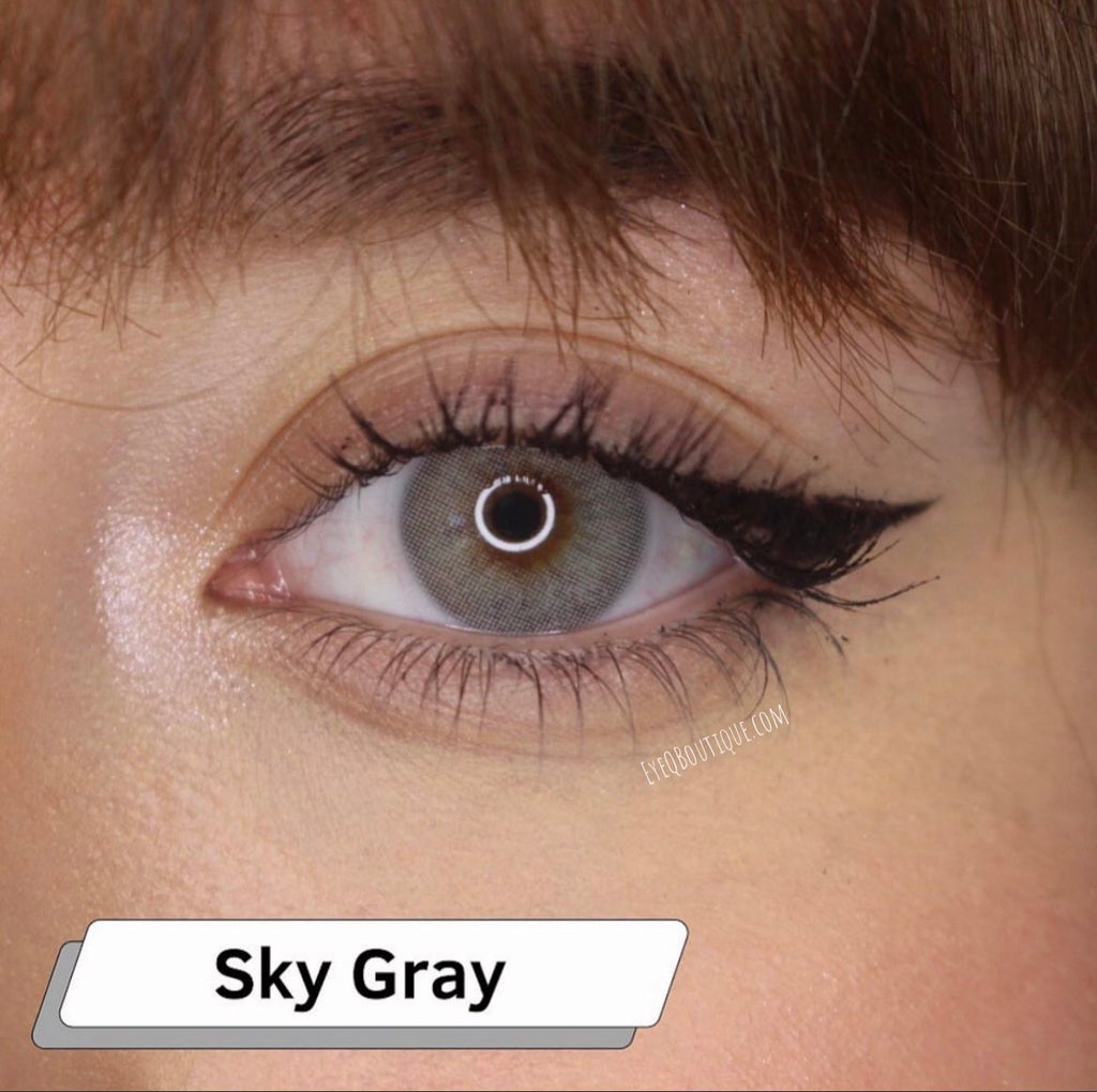 FRESHTONE SUPER NATURALS SKY GRAY (GREY) COSMETIC COLORED CONTACT LENSES (HIDROCOR)