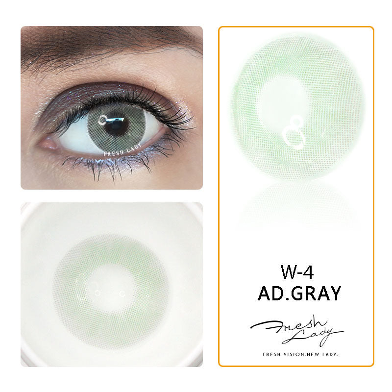 FRESHLADY AD GRAY (GREY) COLORED CONTACT LENSES COSMETIC FREE SHIPPING - EyeQ Boutique