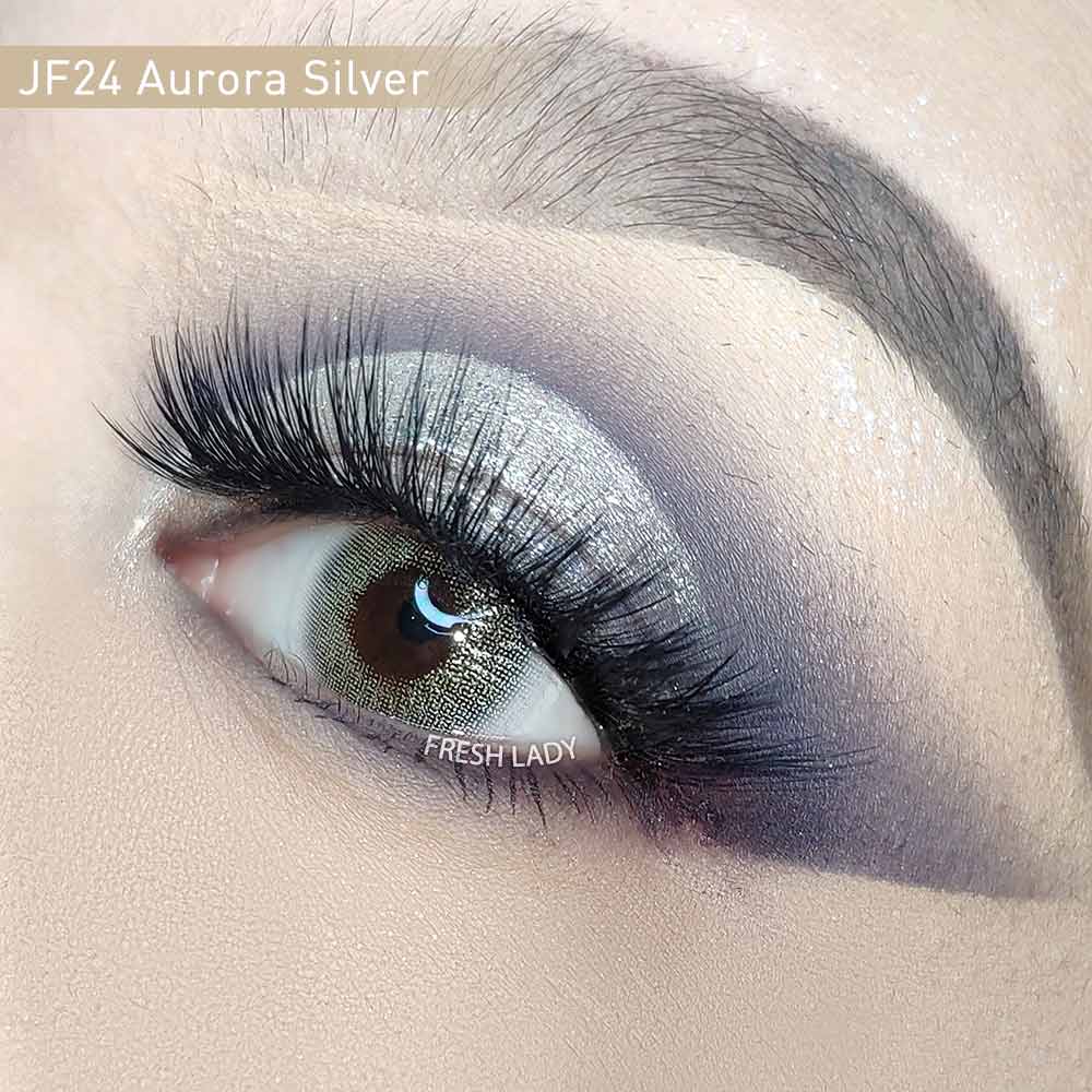 FRESHLADY AURORA SILVER (GRAY) (GREY) COLORED CONTACT LENSES COSMETIC FREE SHIPPING - EyeQ Boutique