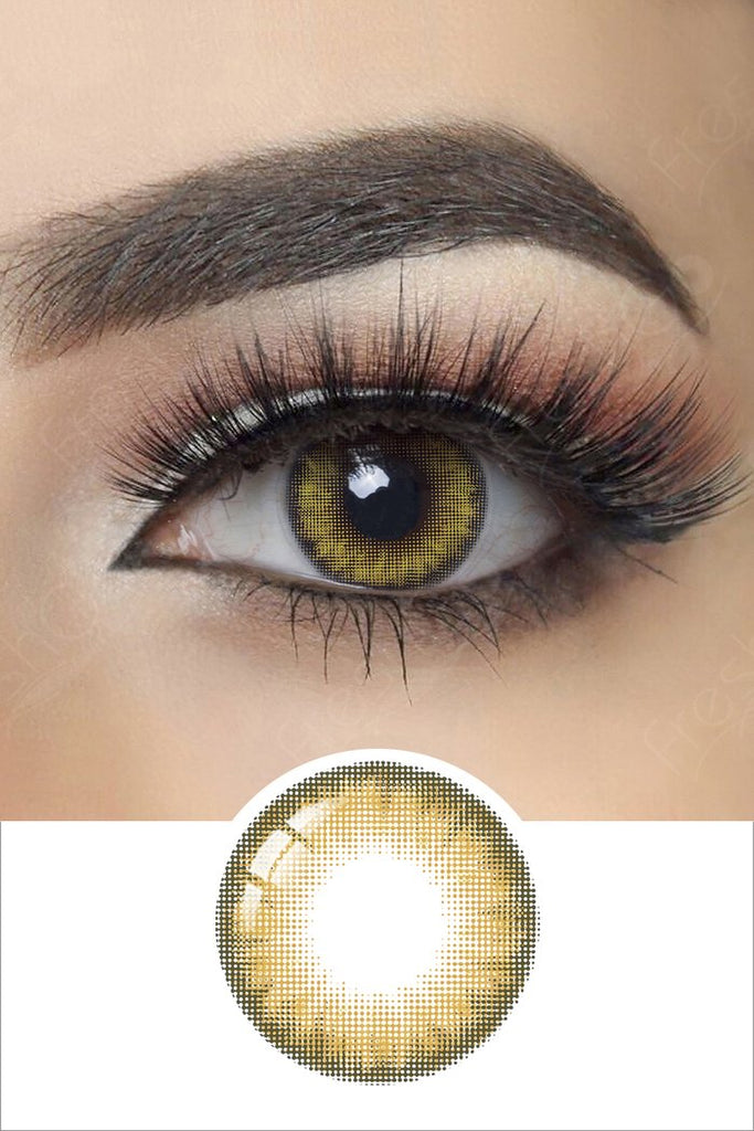 FRESHGO PRO KHAKI (HAZEL BROWN) COSMETIC COLORED CONTACT LENSES FREE SHIPPING - EyeQ Boutique