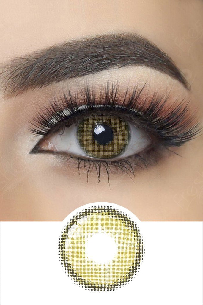 FRESHGO OLIVE GREEN COSMETIC COLORED CONTACT LENSES FREE SHIPPING - EyeQ Boutique
