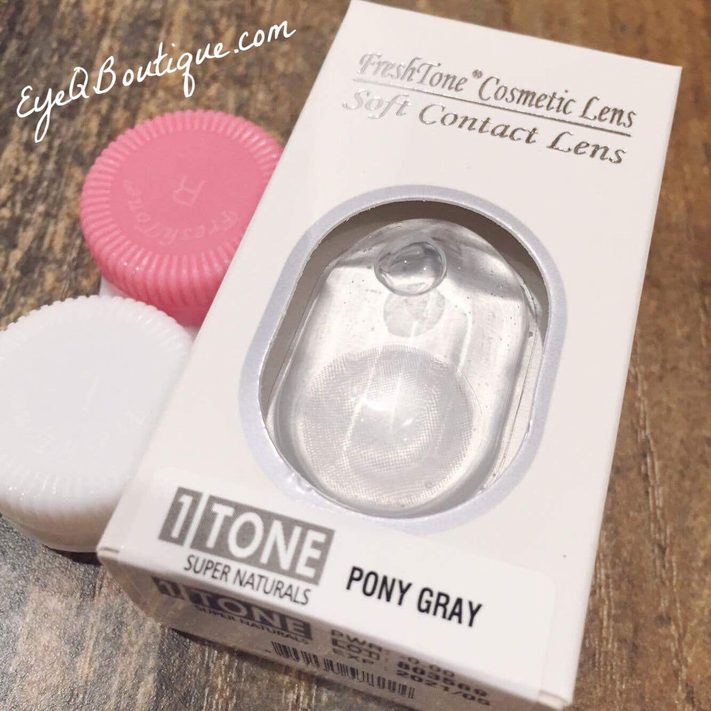 FRESHTONE SUPER NATURALS PONY GRAY (GREY) COSMETIC COLORED CONTACT LENSES FREE SHIPPING (HIDROCOR) - EyeQ Boutique