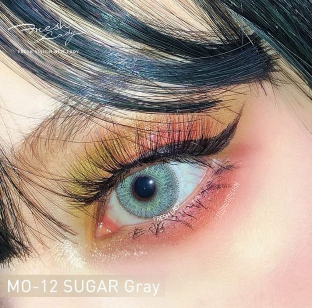 FRESHLADY SUGAR GRAY (GREY)  COLORED CONTACT LENSES COSMETIC FREE SHIPPING - EyeQ Boutique