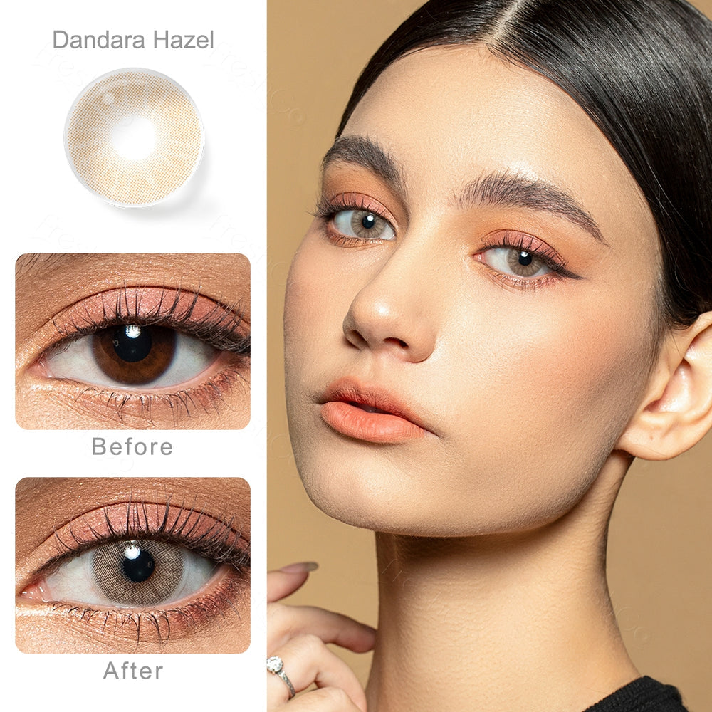 FRESHGO HIDROCOR GEN 3 DANDARA HAZEL COSMETIC COLORED CONTACT LENSES FREE SHIPPING - EyeQ Boutique