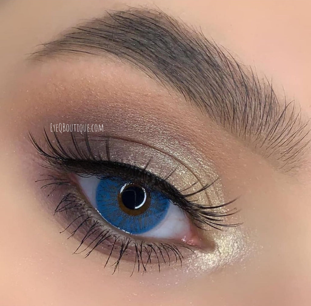 FRESHTONE PURE BLUE COSMETIC COLORED CONTACT LENSES FREE SHIPPING - EyeQ Boutique