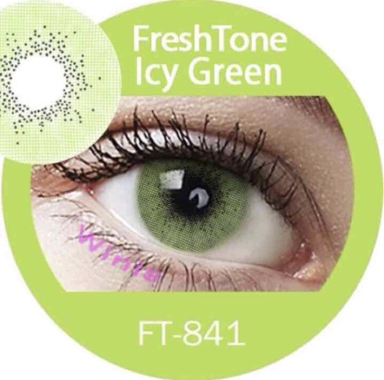 FRESHTONE SUPER NATURALS ICY GREEN COSMETIC COLORED CONTACT LENSES FREE SHIPPING - EyeQ Boutique