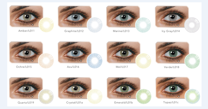 FRESHGO HIDROCOR TOPAZ (BLUE) COSMETIC COLORED CONTACT LENSES FREE SHIPPING - EyeQ Boutique