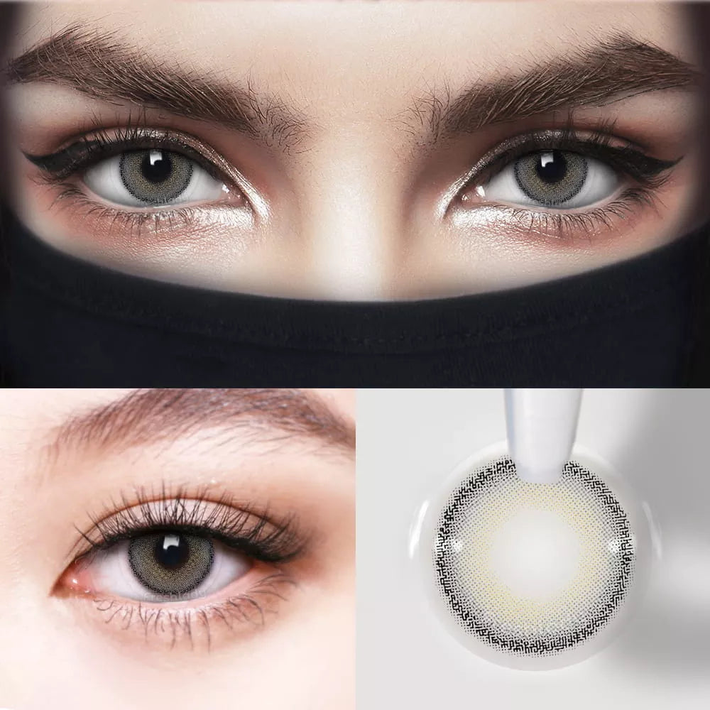 FRESHLADY MIA GRAY (GREY) COLORED CONTACT LENSES COSMETIC FREE SHIPPING - EyeQ Boutique
