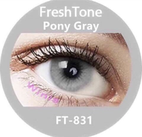 FRESHTONE SUPER NATURALS PONY GRAY (GREY) COSMETIC COLORED CONTACT LENSES FREE SHIPPING (HIDROCOR) - EyeQ Boutique