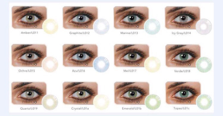 FRESHGO HIDROCOR AMBER COSMETIC COLORED CONTACT LENSES FREE SHIPPING - EyeQ Boutique