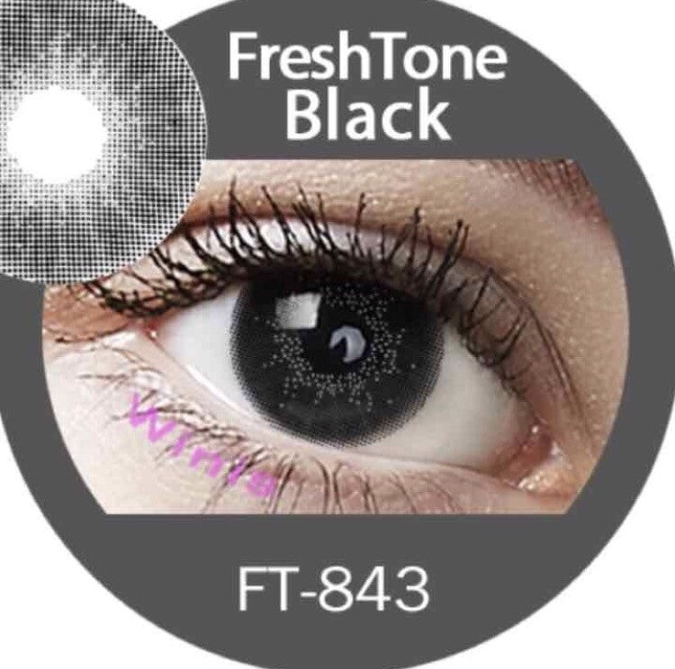 FRESHTONE SUPER NATURALS BLACK COSMETIC COLORED CONTACT LENSES FREE SHIPPING - EyeQ Boutique