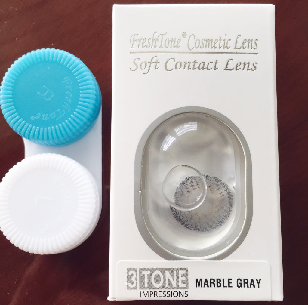 FRESHTONE MARBLE GRAY (GREY) COSMETIC COLORED CONTACT LENSES FREE SHIPPING - EyeQ Boutique