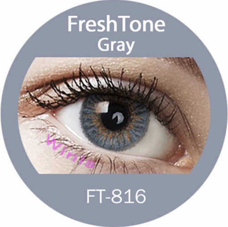 FRESHTONE GRAY (GREY) COSMETIC COLORED CONTACT LENSES FREE SHIPPING - EyeQ Boutique