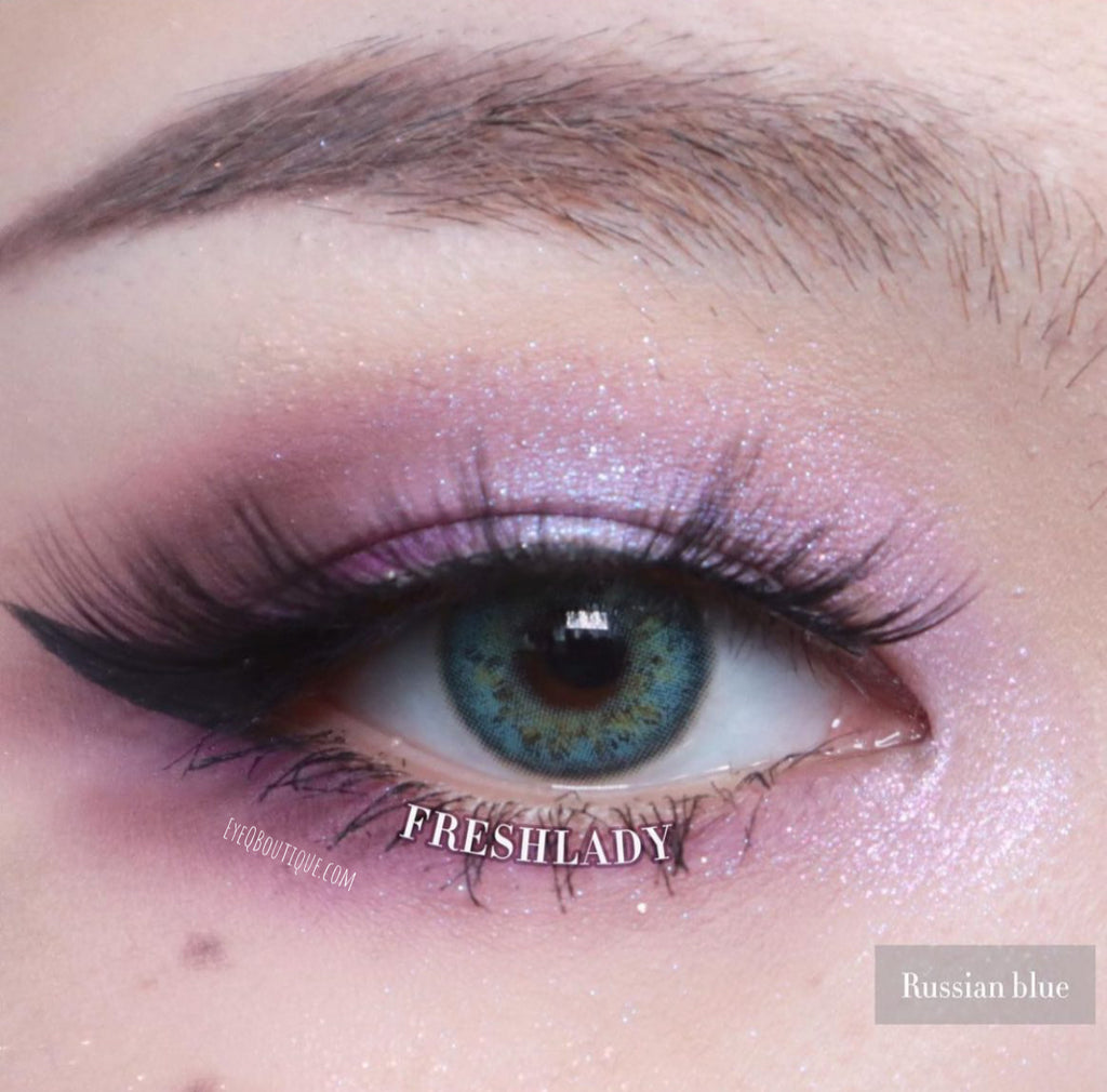 FRESHLADY RUSSIAN BLUE COLORED CONTACT LENSES COSMETIC FREE SHIPPING - EyeQ Boutique